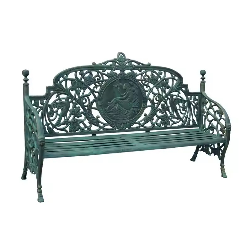 Outdoor Cast Aluminum Bench for Garden HS-B014,Cast Aluminum Bench